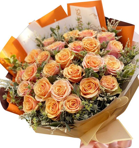 Bó Hồng Cam Rực Rỡ