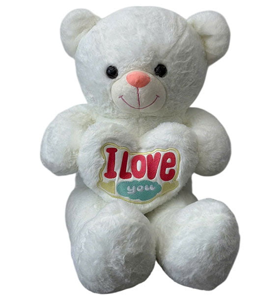 Gấu Bông Trắng Ôm Tim I LOVE YOU
