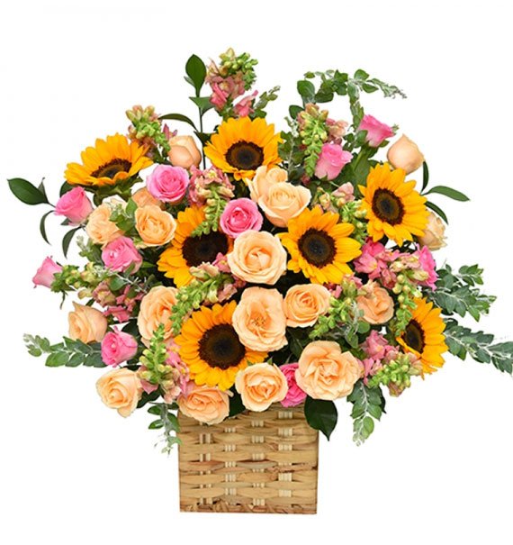 Giỏ Hoa Hướng Dương Chúc Mừng