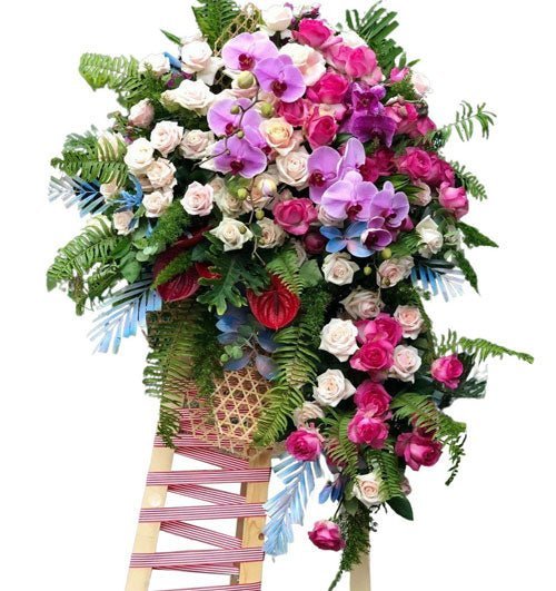 Kệ Gỗ Hoa Hồng & Hồ Điệp