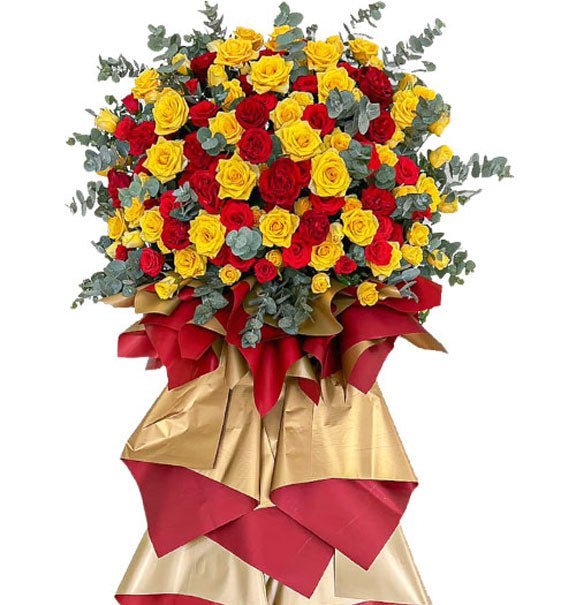 Kệ Hoa Hồng Đỏ & Hồng Vàng
