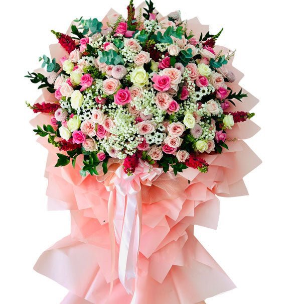 Lẵng Hoa Hồng & Mõm Sói
