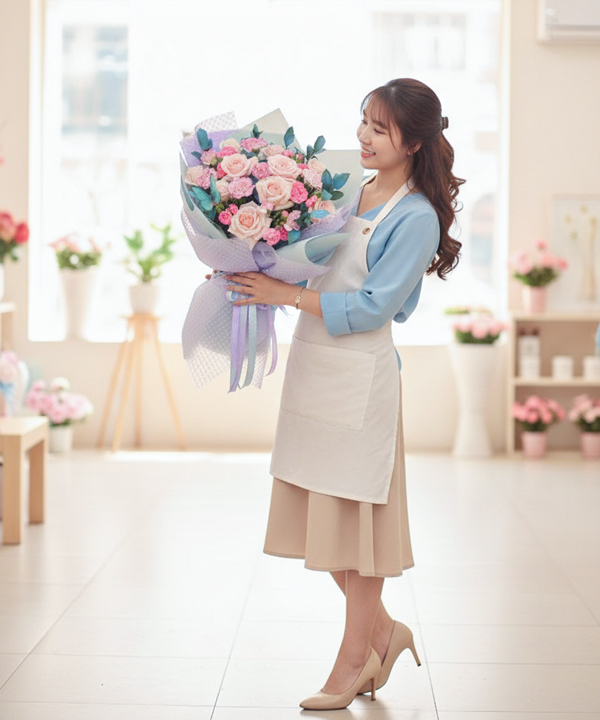 Bó Tulip Hồng Pastel Premium 2