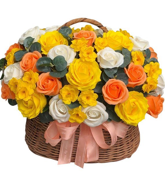 Hoa hồng sáp giỏ đẹp