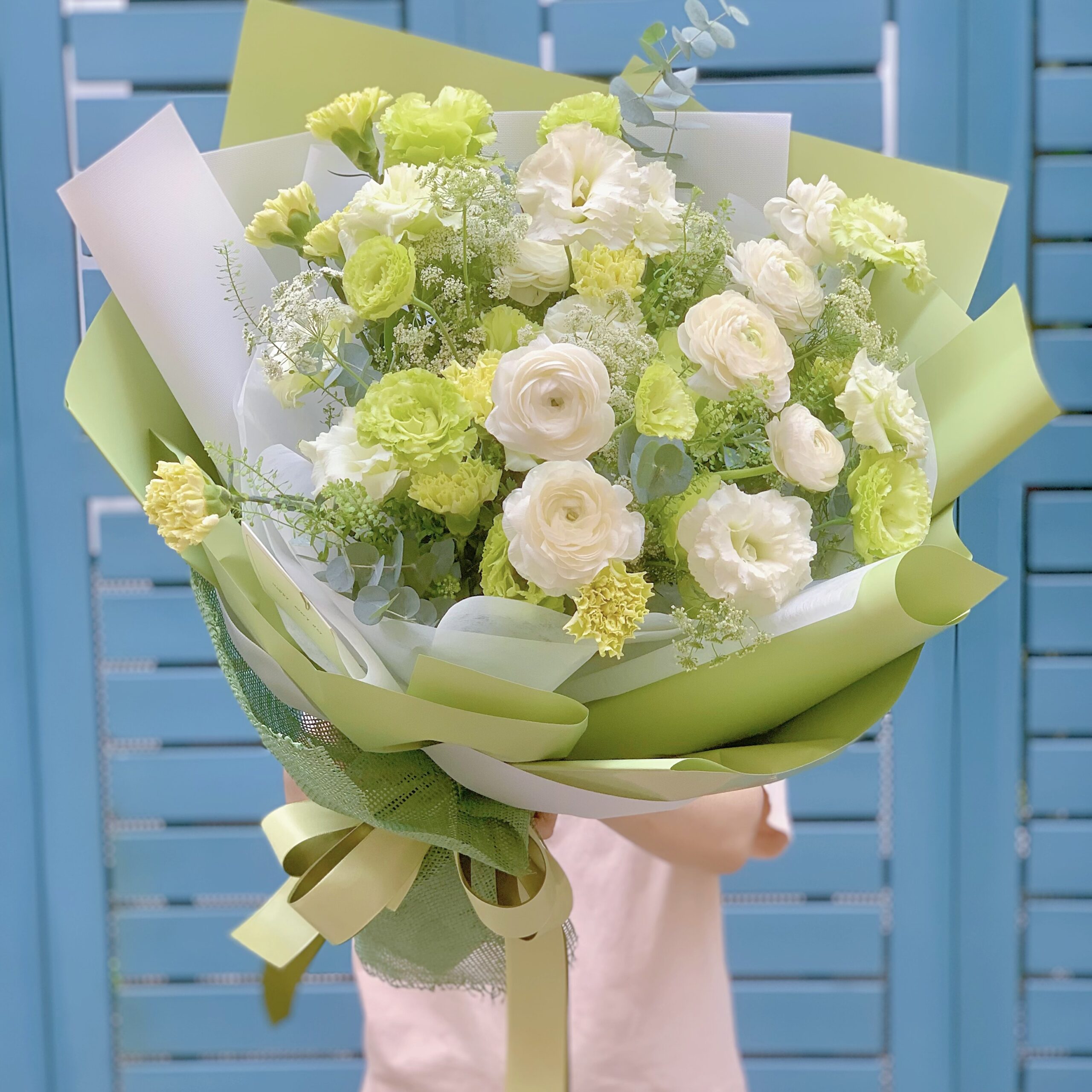 Bó hoa tone xanh lá đẹp