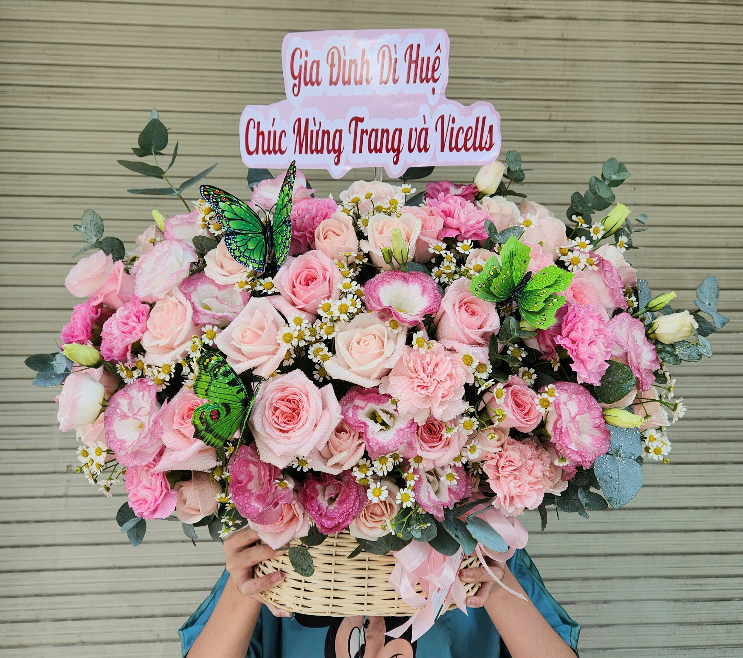 Giỏ hoa sinh nhật sang 